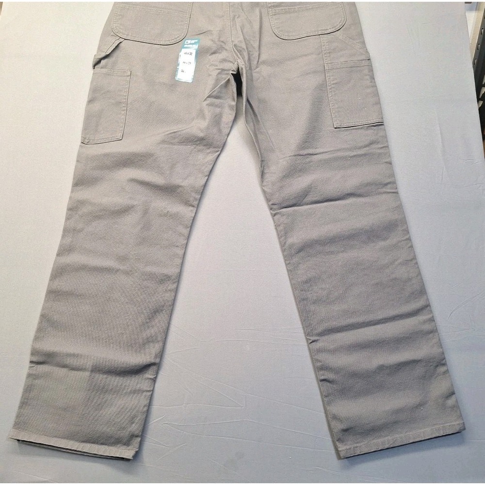 Carhartt Carpenter Pants Mens 38x32 Gray Canvas Rugged Flex Relaxed Fit Workwear - Picture 8 of 15